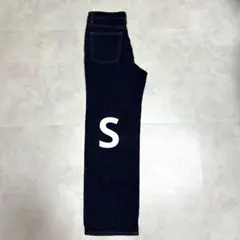 GU ストレートデニムパンツ　ネイビー S
