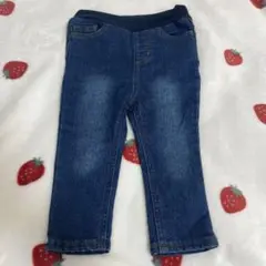 petit main デニムパンツ ウエストゴム 80cm