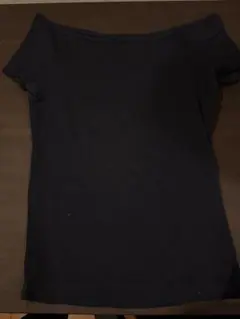 h&m オフショル　Tシャツ　紺色　XS
