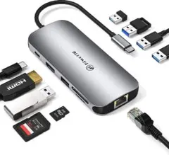 USB C ハブ ドッキングステーション 変換アダプタ4K HDMI 100W