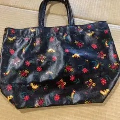 FEILER 花柄 ハンドバッグ 黒