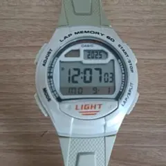 CASIO デジタル腕時計 W-734 ホワイト USED