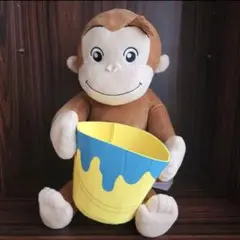 【新品タグ付き】おさるのジョージ スペシャル小物入れ付ぬいぐるみ