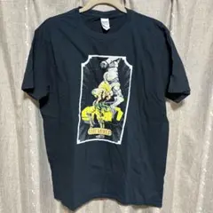 y072704 ギルダン×ジョジョの奇妙な冒険　Tシャツ　ブラック　プリント　L