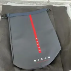 訳あり　PRADA OCEAN ドラムバッグ ネイビー　海外限定