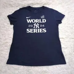 美品 NIKE ナイキ ワールドシリーズ 2024 ヤンキース Tシャツ 紺 M
