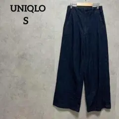 ユニクロ　UNIQLO ワイドトラウザージーンズ　S　2024年製