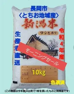 モーニングセール令和4年産 新潟コシヒカリ10kg (長岡市_栃尾地域産)