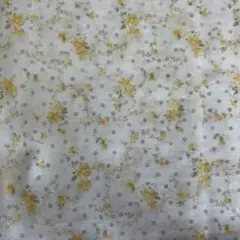 小花柄ピンク水玉綿ローン生地 110×105