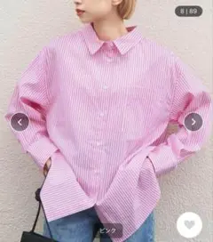 tiptop ストライプシャツ　ピンク　春夏