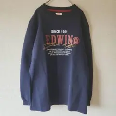 【EDWIN】（L）プリントロゴ入りトレーナー/カジュアルスウェット/着回し