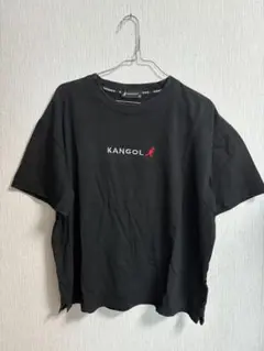 KANGOL ブラック Tシャツ ロゴ入り