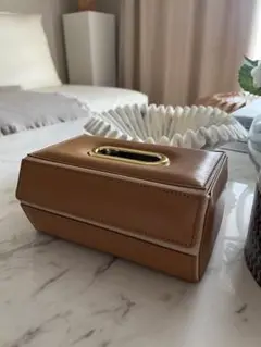 ティシュボックス　ケース　レザー