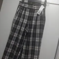 ■新品　チェック柄ワイドパンツ 160サイズ