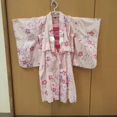 女児　浴衣＆帯セット　100cm ピンク