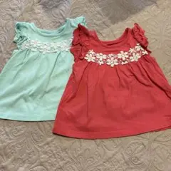 子供服　フリル付きタンクトップ2枚セット サイズ90