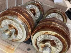 調整可能なダンベルセット 錆あり