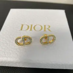 Dior スタッドピアス ライトブルークリスタル CDシグネチャー 廃盤品