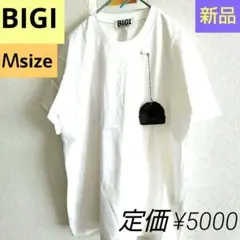 BIGI 新品 ホワイトTシャツ　無地　クルーネック　半袖　ビギ　 ユニセックス