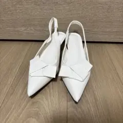 リエディ ホワイト パンプス LLサイズ