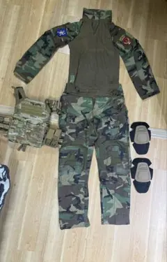 ３Ａ陸上自衛隊迷彩上下セット、クレイタイプニーパッド対応ズボン、ニーパッド無し） 3A陸上自衛隊迷彩上下セット、クレイタイプニーパッド対応
