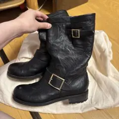 JIMMY CHOO ブラック エンジニアブーツ