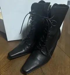 新品未使用　レースアップブーツ　ミドル　ショートブーツ　M