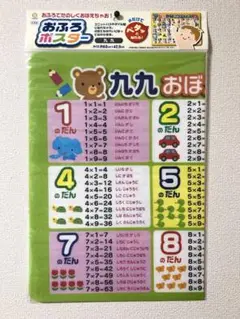 お風呂ポスターA 九九表 九九 かけ算 算数 学校 勉強 覚える 遊び お風呂
