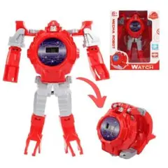 腕時計 ロボット おもちゃ レッド キッズ 子ども 男の子 女の子