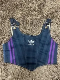 Adidas リメイク y2k ビスチェ フリーサイズ 古着再構築　タンクトップ Ju様限定 Adidas リメイク y2k ビスチェ フリーサイズ タンク