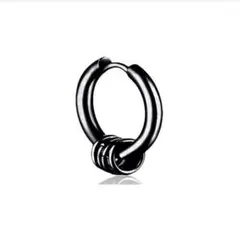 ♥️再々入荷♥️ピアス　メンズ　ブラック　フープ　カジュアル　人気　アクセサリー