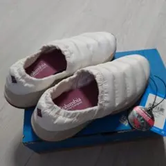 Columbia ホワイト スリッポン　24.5　モックシューズ　パレルモ