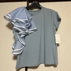 INCEDE インシード　タグ付き　新品　水色 フリル付き 半袖Tシャツ