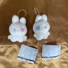 Littlefluffyfriends　うさぎマスコット　ピンク　青　2セット