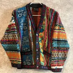COOGI 総柄 カラフル ニットカーディガン SS