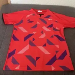YONEX 幾何学模様 半袖ウェア レッド