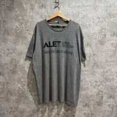 【送料無料】USA古着 ALET 企業系 プリント Tシャツ グレー