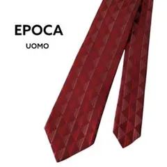 EPOCA ネクタイ 幾何学模様柄 シルク100%