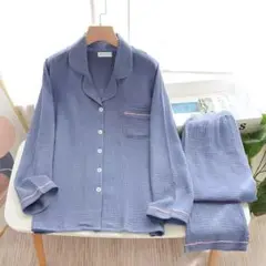 369レディースダブルガーゼパジャマルームウェアコトッン綿100プレゼント