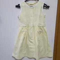 ARTLETTER ノースリーブ イエロー ワンピース