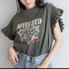 ★リメイクソデフリルTシャツ★LOWRYSFARMローリーズファーム古着風ロック