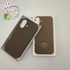 純正互換品-iPhone16 　レザーケース-デザートチタニウム303