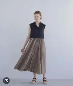 DRESSLAVE pleats combination dress