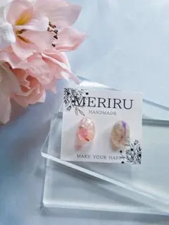 【匿名配送】本物のお花が入った ピアス　イヤリング