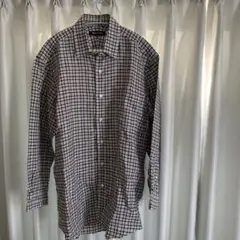 【美品】Aquascutum アクアスキュータム　長袖　M 麻100% 日本製
