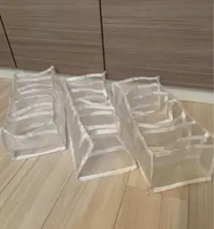 透明メッシュ衣類収納ケース3個セット