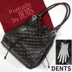 美品 DENTS デンツ トートバッグ オールレザー ブラウン A4収納可