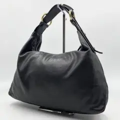 ✨美品✨グッチ ホースビット ワンショルダーバッグ オールレザー 金具 ブラック
