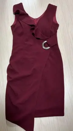 美品✴︎mydress✴︎ボルドーミニドレス♪M