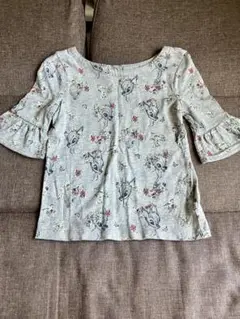 GAP Disney フリル袖Tシャツ XS グレー